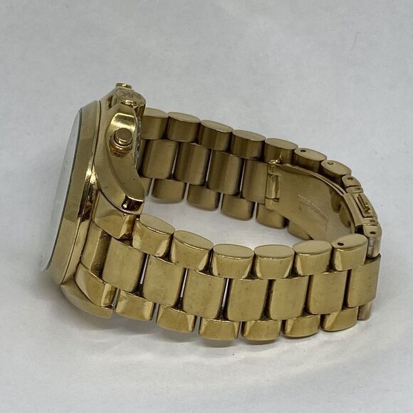 Michael Kors MK5605 Women's Gold Stainless Steel Gold Analog Dial Watch GE422 - Picture 9 of 12